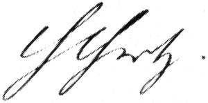 Unterschrift von Heinrich Hertz